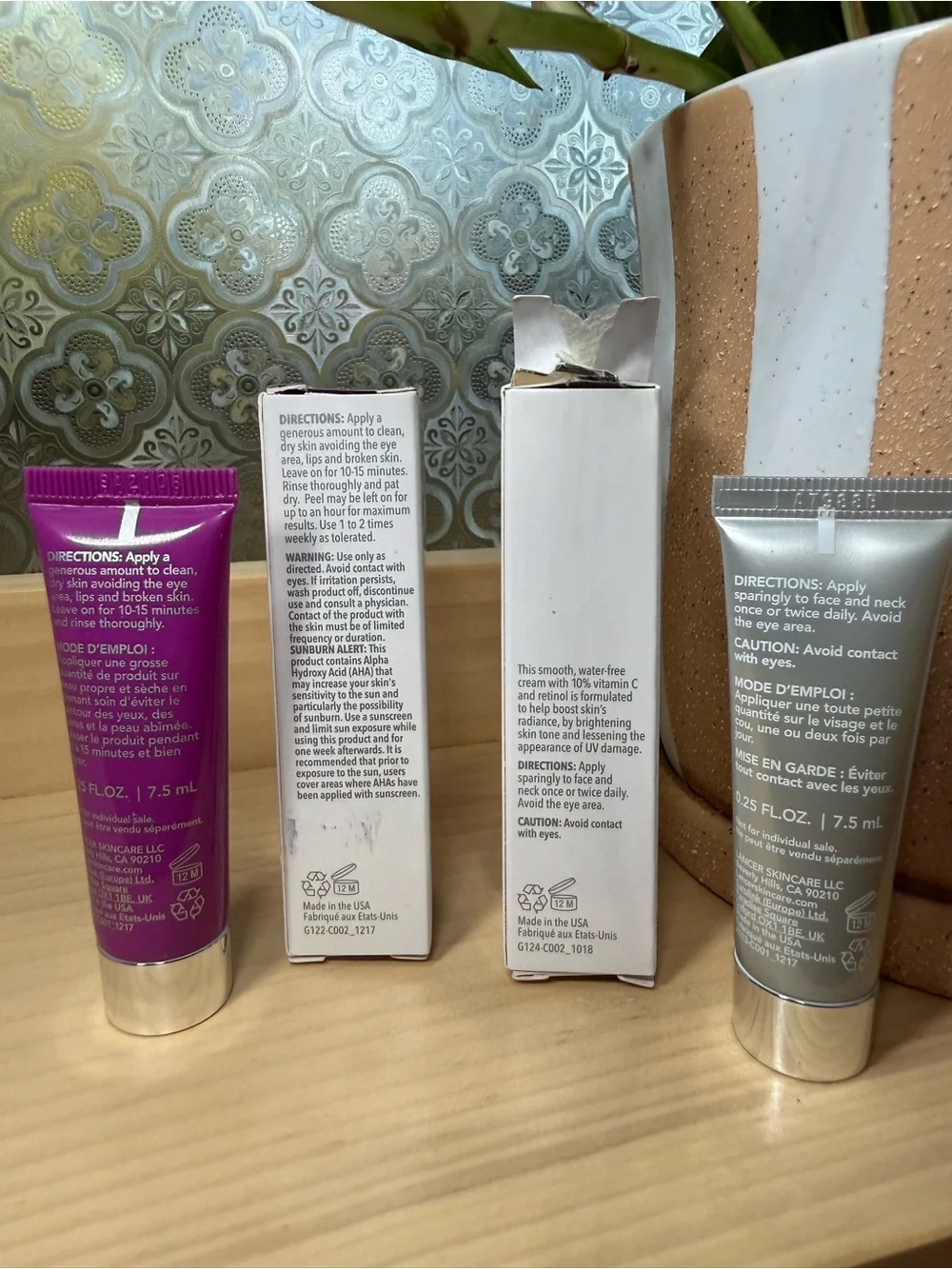 LANCER Caviar Lime Acid Peel & Advanced C Radiance Treatment Set of 2